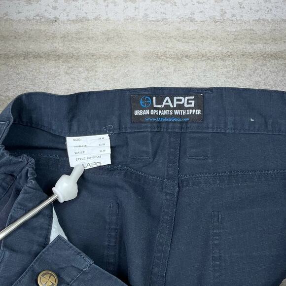 LAPG Tactical Pants Navy Blue Baggy Wide Leg Fit Utility Cargos - Picture 4 of 4